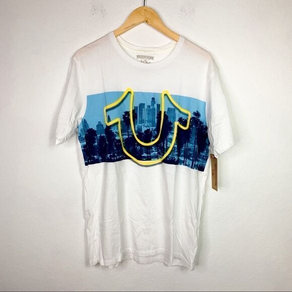 -True Religion U Scape Crew Neck T-Shirt NWT L - Picture 1 of 12